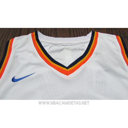 Camiseta Oklahoma City Thunder Paul George NO 13 2017-18 Blanco